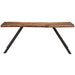 Modus Furniture Reese Live Edge Solid Wood Metal Leg Console Table in Natural Acacia 655450206290 3A6923 Image 2