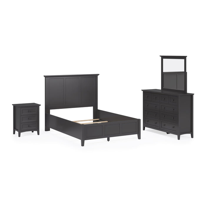 Modus Furniture Grace Three Panel Bed in Raven Black  PNRBL  Image 9