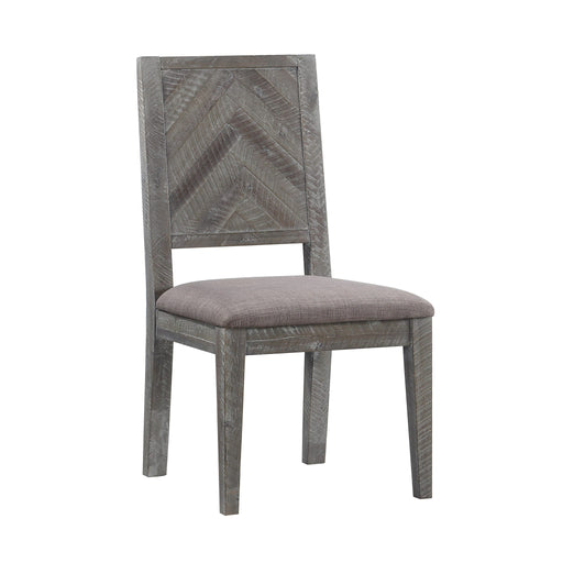 Modus Furniture Herringbone Solid Wood Upholstered Dining Chair in Rustic Latte 655450255595 5QS363B Image 1