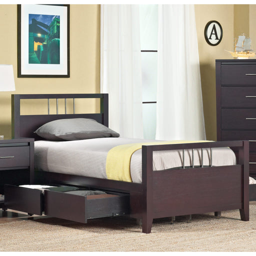 Modus Furniture Nevis Platform Storage Bed in Espresso  NV23S  Image 1