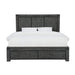 Modus Furniture Meadow Solid Wood Footboard Storage Bed in Graphite  3FT3D  Image 3