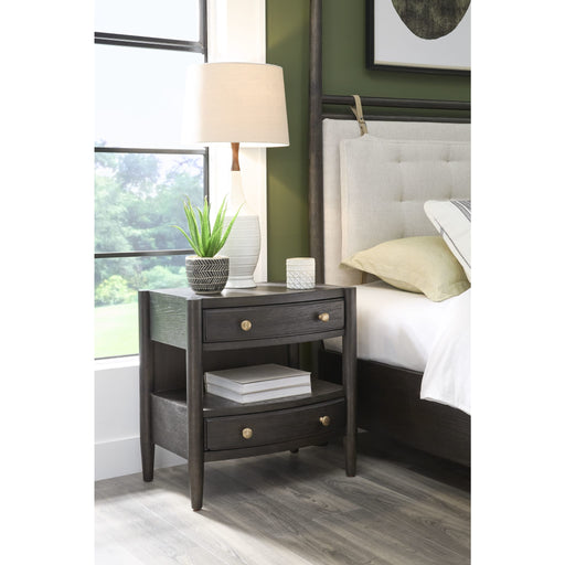 Modus Furniture Rockport Two Drawer One Shelf Oak Wood Nightstand in Yin 655450437939 QBTS81B Main Image