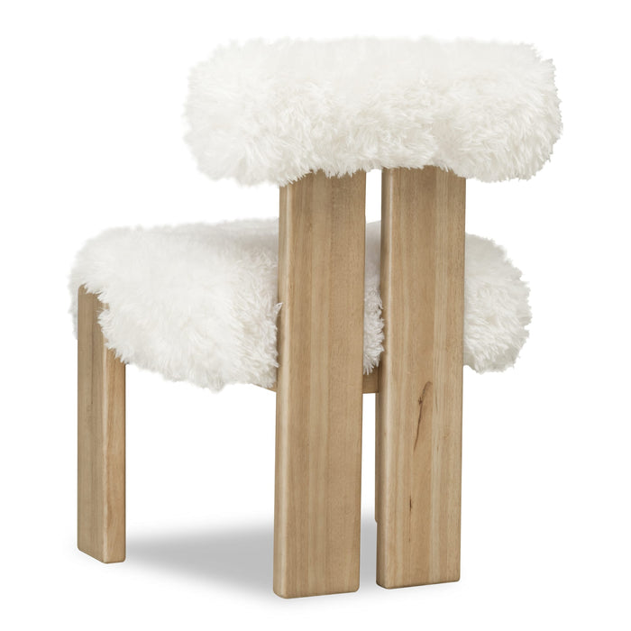 Modus Furniture Nia Dining Accent Chair in Sheepskin and Lioness 655450480034 UHXW80 Image 4