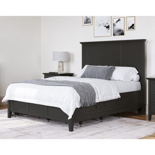 Modus Furniture Grace Four Drawer Platform Storage Bed in Raven Black  PNRBD  Main Image