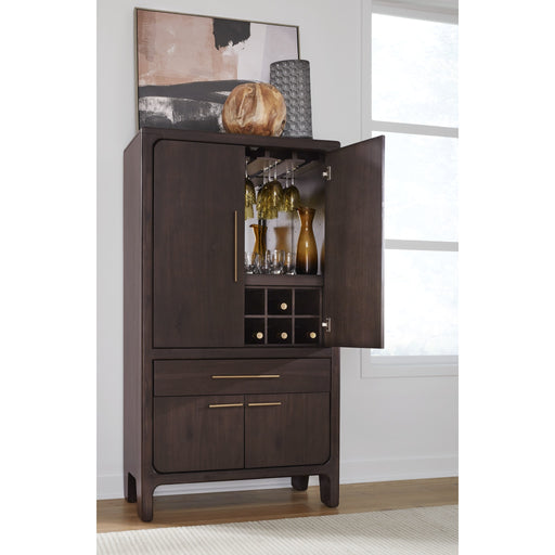 Modus Furniture Zamba Four Door One Drawer Acacia Bar Cabinet in Jaguar 655450480560 UKXT79 Image 1