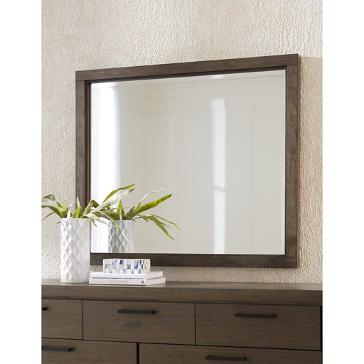 Modus Furniture Boracay Beveled Glass Landscape Mirror in Wild Oats Brown 655450381294 LWY683 Main Image