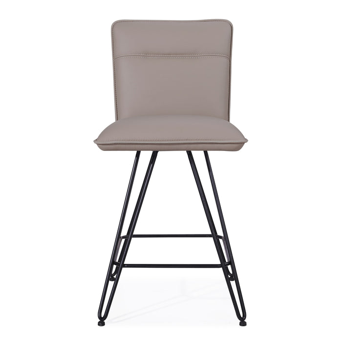 Modus Furniture Demi Hairpin Leg Swivel Counter Stool in Taupe 655450172700 9LE270D Image 2