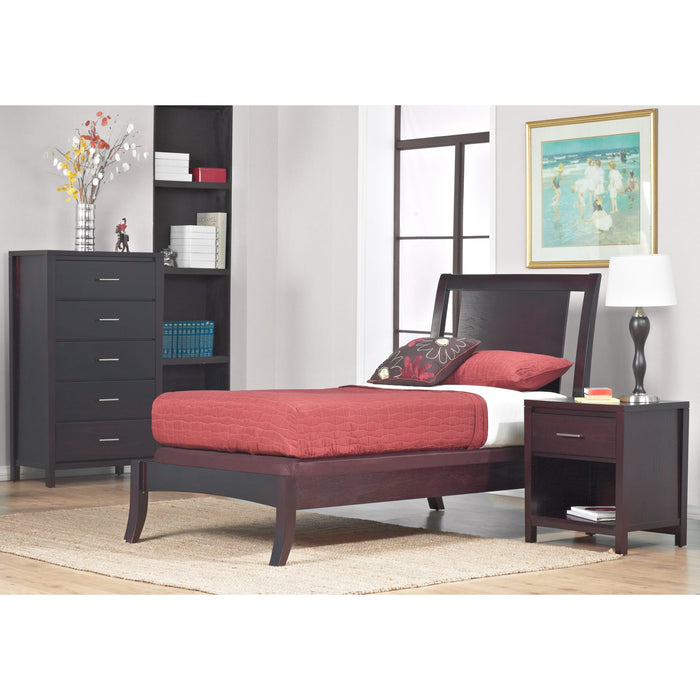 Modus Furniture Nevis Wood Sleigh Bed in Espresso  NV23L  Image 3