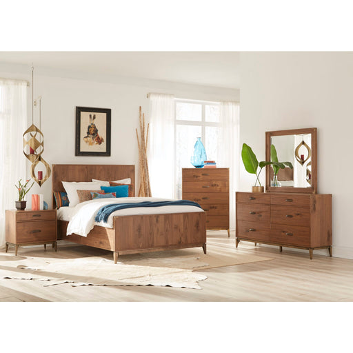 Modus Furniture Adler Wood Panel Bed in Natural Walnut  8N16F  Image 1