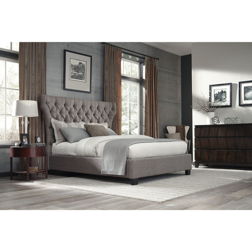 Modus Furniture Melina Upholstered Platform Bed in Dolphin Linen  3ZH3L 53 Main Image