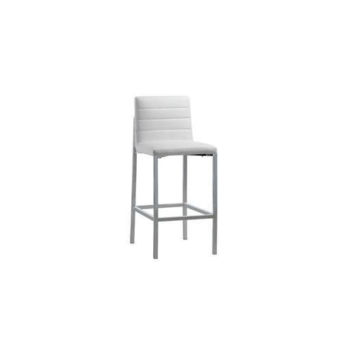 Modus Furniture Amalfi Metal Back Bar Stool in White Leather 655450279973 1AA468M Main Image