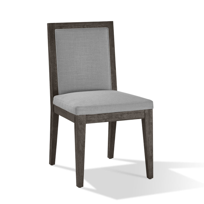 Modus Furniture Modesto Wood Frame Upholstered Side Chair in Koala Linen and French Roast 655450331251 FPBL63 Image 2