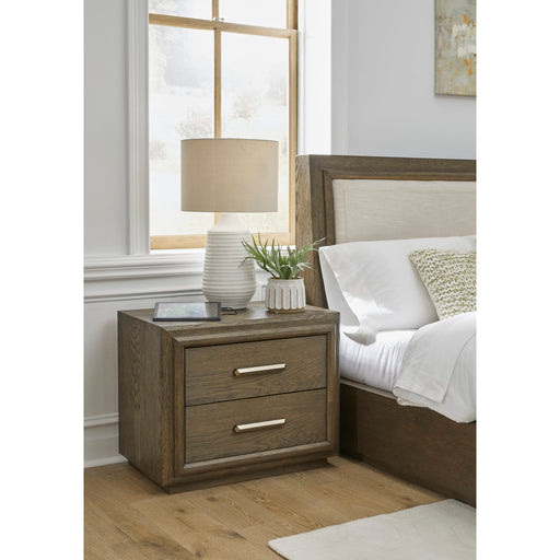 Modus Furniture Lawson Two Drawer USB-charger Nightstand in Big Bear Brown 655450334689 GBCA81 Main Image