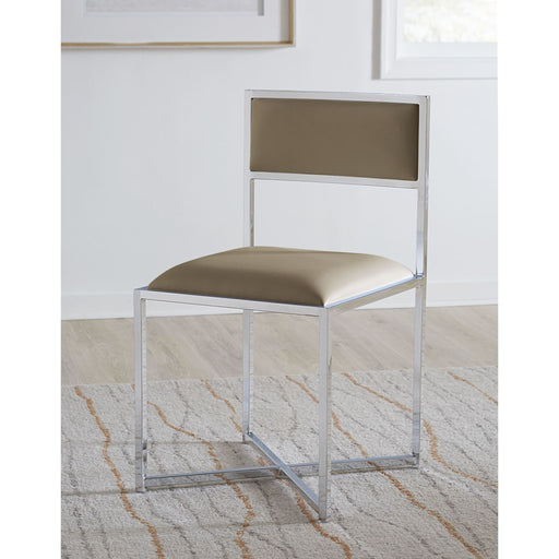 Modus Furniture Amalfi X-Base Chair in Taupe Leather 655450233982 1AE266X Main Image