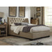 Modus Furniture Levi Tufted Platform Bed in Toast Linen  3ZL7L 46 Main Image