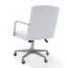 Modus Furniture One Metal Frame Home Office Chair in Brushed Stainless Steel and White Leather 655450404290 JVA417 Image 3