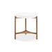 Modus Furniture Lyon Round White Concrete and Metal Side Table 655450406164 A8N122 Image 2