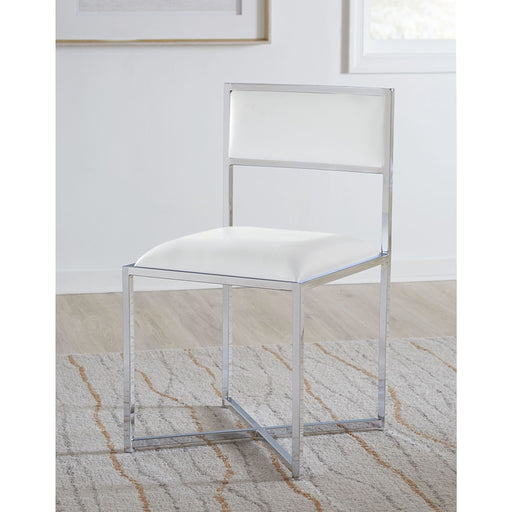 Modus Furniture Amalfi X-Base Chair in White Leather 655450279966 1AA466X Main Image