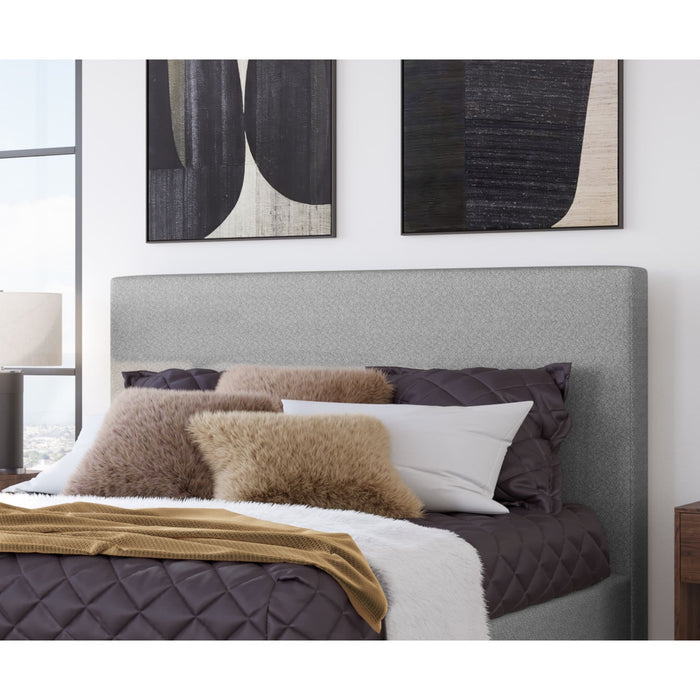 Modus Furniture Olivia Upholstered Headboard in Pewter  KKJPH BH Main Image