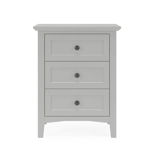 Modus Furniture Grace Three Drawer Nightstand in Elephant Grey 655450413827 PNKG81 Image 1