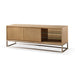 Modus Furniture One Coastal Modern 74 inch TV Console in Brushed Stainless Steel and Bisque 655450404719 JVLH263 Image 2