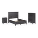 Modus Furniture Grace Three Panel Bed in Raven Black  PNRBL  Image 14