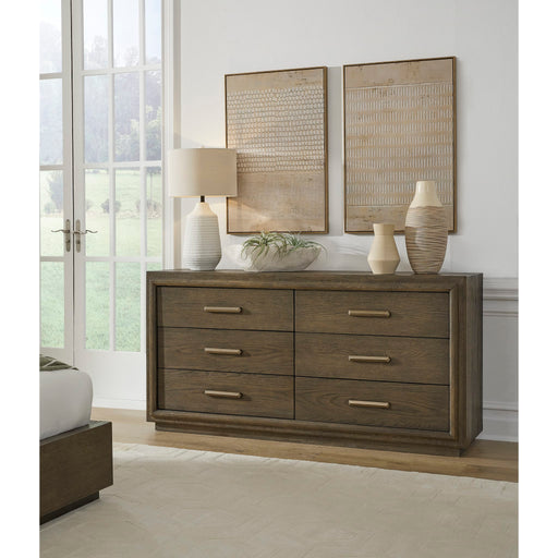 Modus Furniture Lawson Six Drawer Wood Dresser in Big Bear Brown 655450334696 GBCA82 Main Image