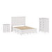 Modus Furniture Grace Four Drawer Platform Storage Bed in Snowfall White  PNRAD  Image 14