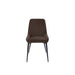 Modus Furniture Lucia Metal Leg Upholstered Dining Chair in Penny  Velvet and Gunmetal 655450458132 LEPJ65 Main Image