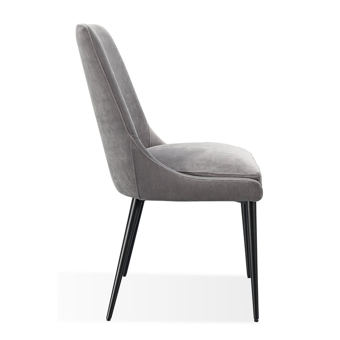 Modus Furniture Winston Upholstered Metal Leg Dining Chair in Goose and Black 655450399817 FMNY63 Image 6