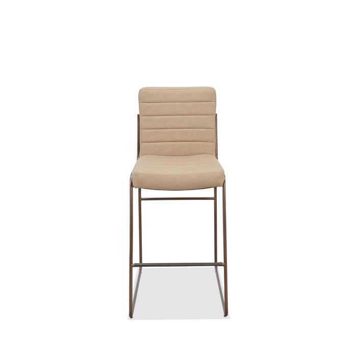 Modus Furniture Madison Metal Frame Bar Stool in Honey Synthetic Leather 655450458934 PWTA75APJ Main Image