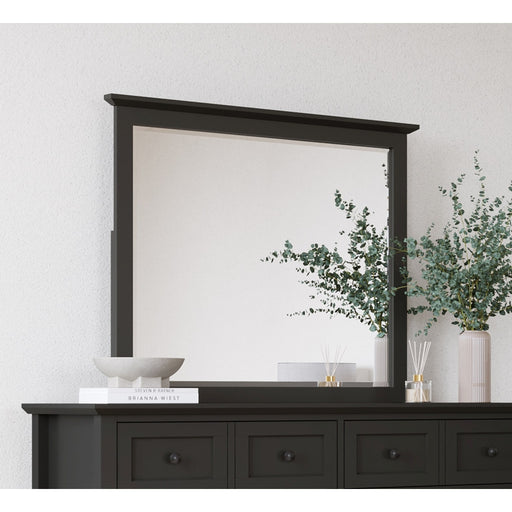 Modus Furniture Grace Wall or Dresser Mirror in Raven Black 655450408885 PNRB83 Main Image