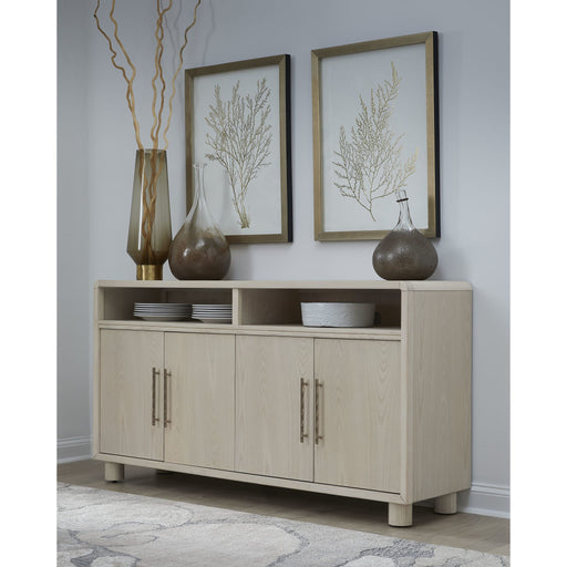 Modus Furniture Zinnia Four Door Two Shelf Sideboard in White Sand 655450464041 RSTP78 Main Image