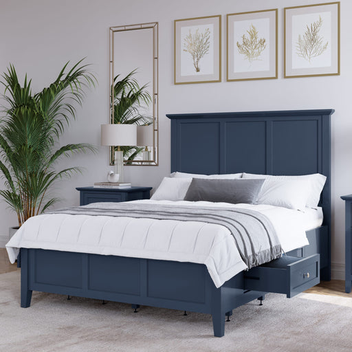 Modus Furniture Grace Four Drawer Platform Storage Bed in Blueberry  PNKXD  Main Image