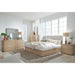 Modus Furniture Penny Upholstered Platform Bed in Buff Cream Ash and Oatmeal Linen  QXULH  Image 6