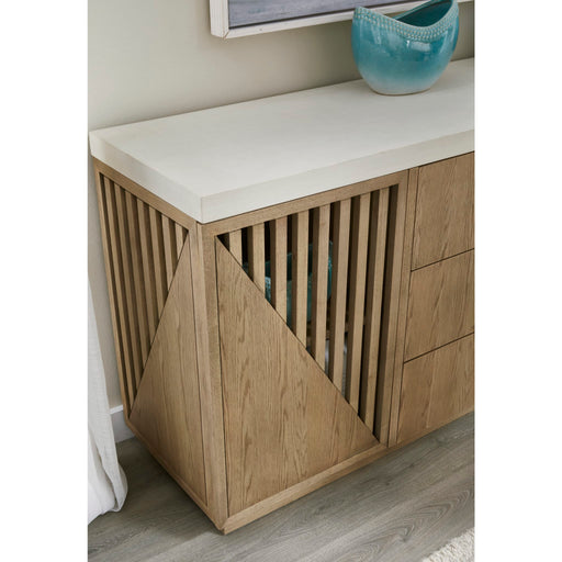 Modus Furniture Sumner Three Drawer Two Door Sideboard in Natural 655450401558 NDMT78 Image 1