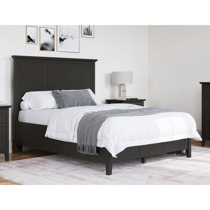 Modus Furniture Grace Three Panel Bed in Raven Black  PNRBL  Main Image