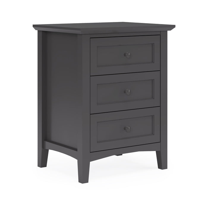 Modus Furniture Grace Three Drawer Nightstand in Raven Black 655450408861 PNRB81 Image 5