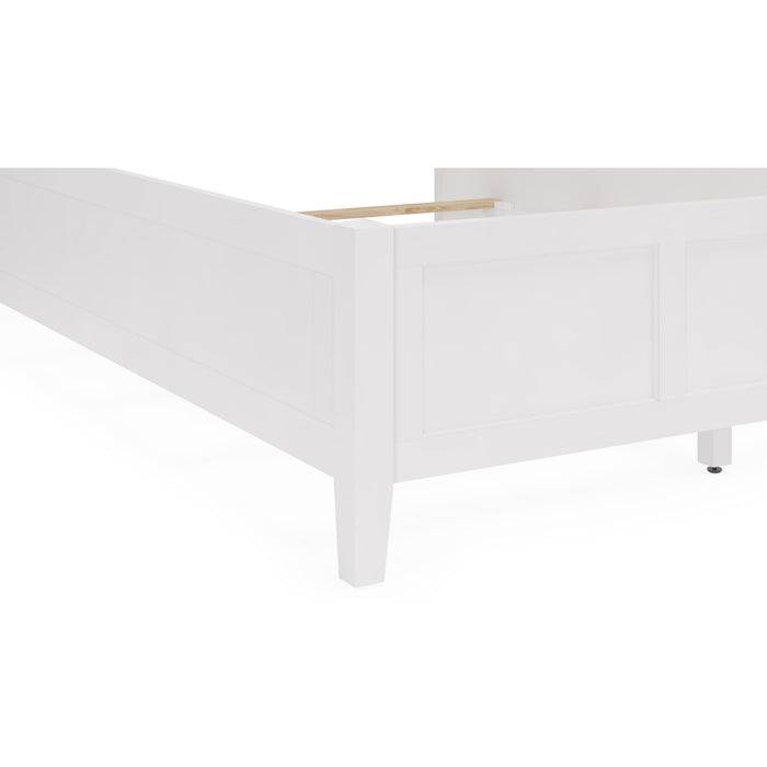 Modus Furniture Grace Three Panel Bed in Snowfall White  PNRAL  Image 1