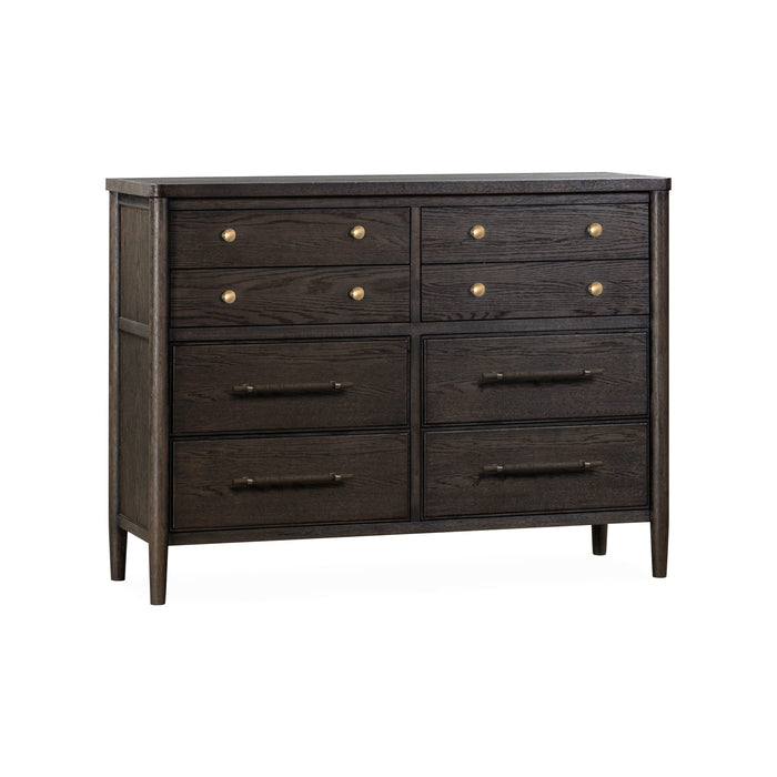 Modus Furniture Rockport Eight Drawer Oak Wood Dresser in Yin 655450437984 QBTS82T Image 7