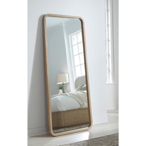 Modus Furniture Penny Beveled Glass Floor Mirror in Buff Cream 655450455926 QXUL83FL Main Image