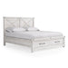 Modus Furniture Yosemite Solid Wood Footboard Storage Bed in Rustic White  7YKJD  Image 4