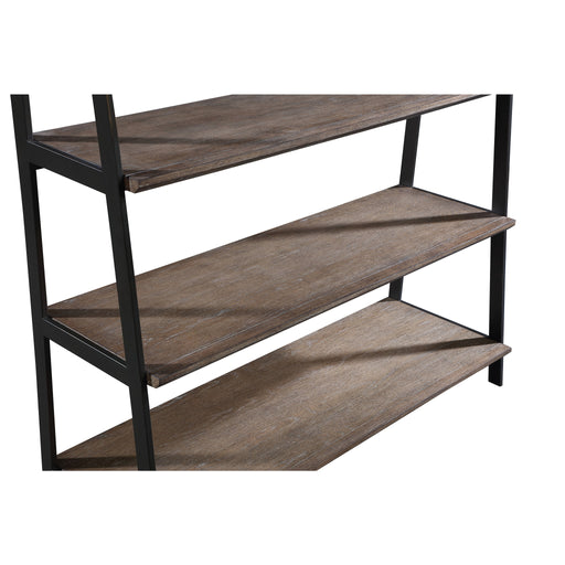 Modus Furniture Finch Wood and Metal Etagere Bookcase in Buckwheat and Antique Bronze 655450363061 KGJD19E Image 1