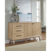 Modus Furniture Franklin Three Drawer Two Door White Oak Sideboard in Au Natural 655450393891 MXNK78 Main Image