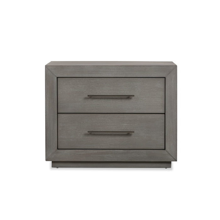 Modus Furniture Melbourne Two Drawer Nightstand with USB in Mineral 655450373961 8DBX81 Image 2