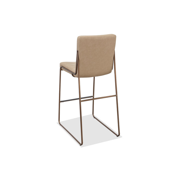 Modus Furniture Madison Metal Frame Bar Stool in Honey Synthetic Leather 655450458934 PWTA75APJ Image 3