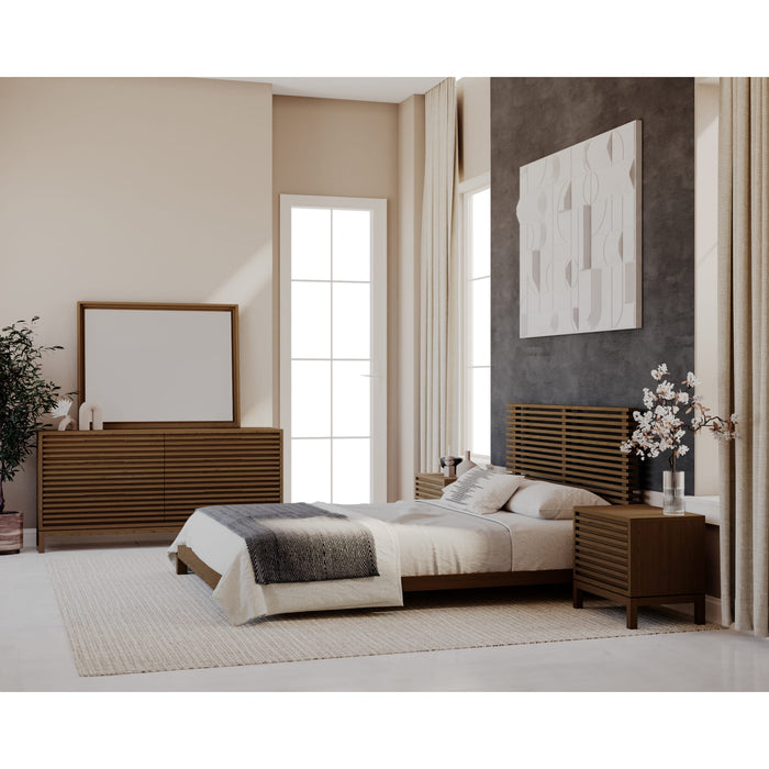 Modus Furniture Tanner Solid Ash Platform Bed in Roux  QPUAH  Image 7