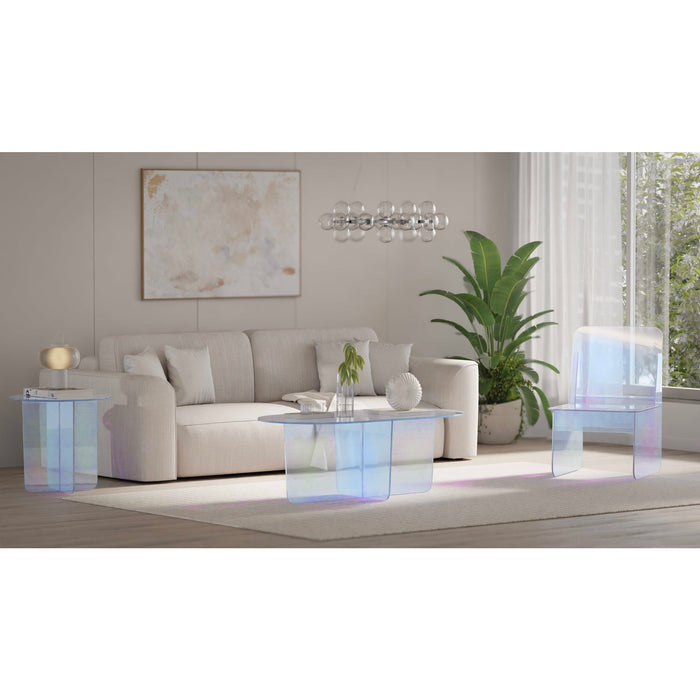 Modus Furniture Fomo Large End Table in Iridescent Glass 655450465192 SSWN22L Image 3