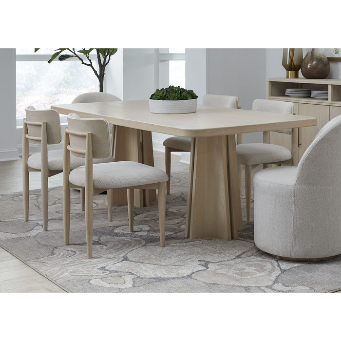 Modus Furniture Zinnia Wood Back Dining Chair in White Sand and Dune Chenille 655450464010 RSTP63 Image 9