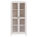 Modus Furniture Drake Glass Door Wooden Bookcase in Sugar 655450455490 NKNF19 Main Image